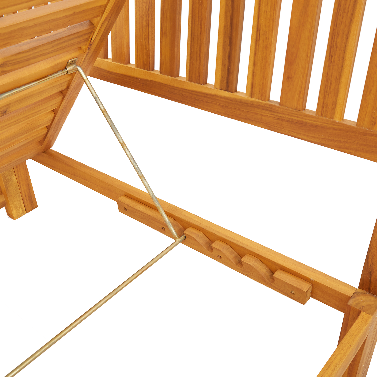 Lettino prendisole 3-in-1 in legno massello di acacia