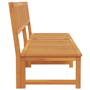 Lettino prendisole 3-in-1 in legno massello di acacia