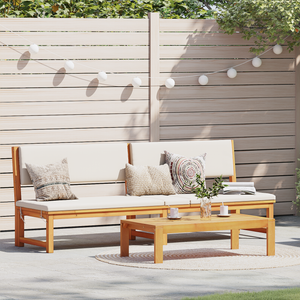 Lettino prendisole 3-in-1 in legno massello di acacia