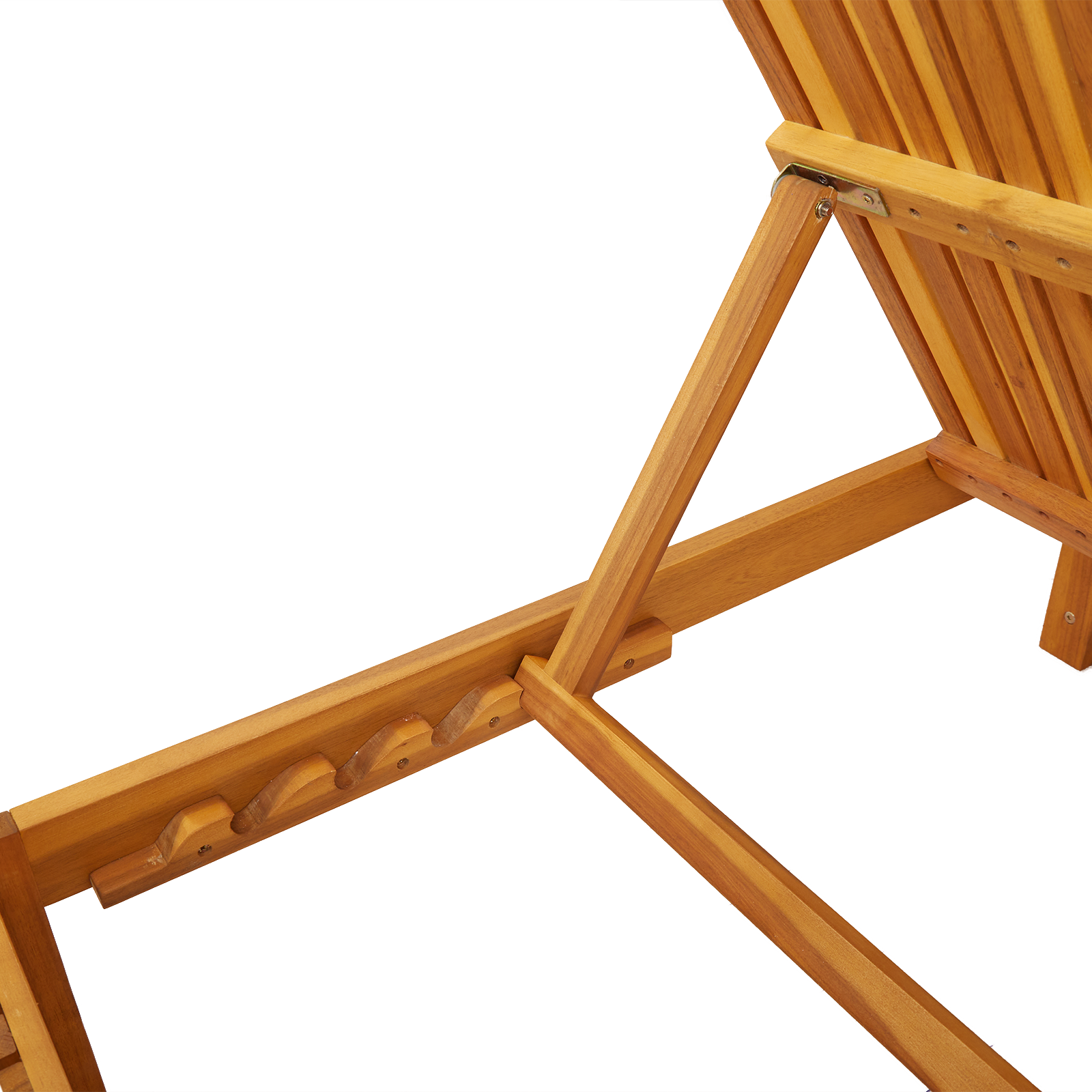 Lettino prendisole con cuscino 200x55x30 cm Legno massello di acacia