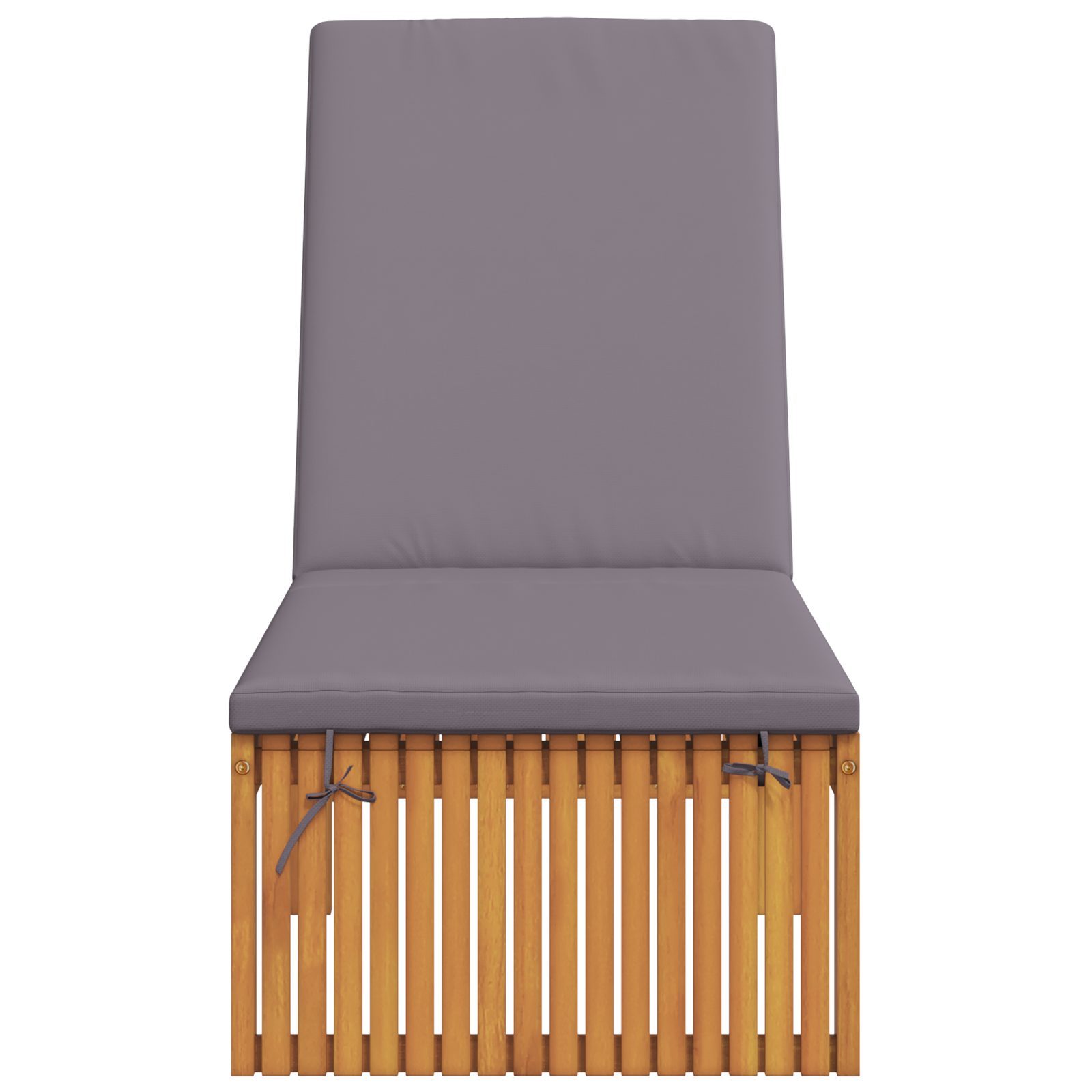 Lettino prendisole con cuscino 200x55x30 cm Legno massello di acacia