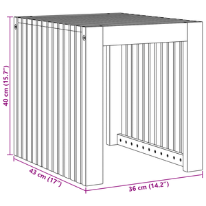 Tavolo da Giardino 43x36x40 cm Legno Massello di Teak