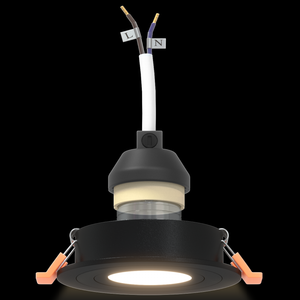 Faretti incassati 6 pz Rotondi GU10 Nero Ø91 mm