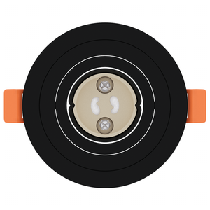 Faretti incassati 6 pz Rotondi GU10 Nero Ø91 mm