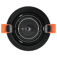 Faretti incassati 6 pz Rotondi GU10 Nero Ø91 mm