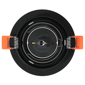 Faretti incassati 6 pz Rotondi GU10 Nero Ø91 mm