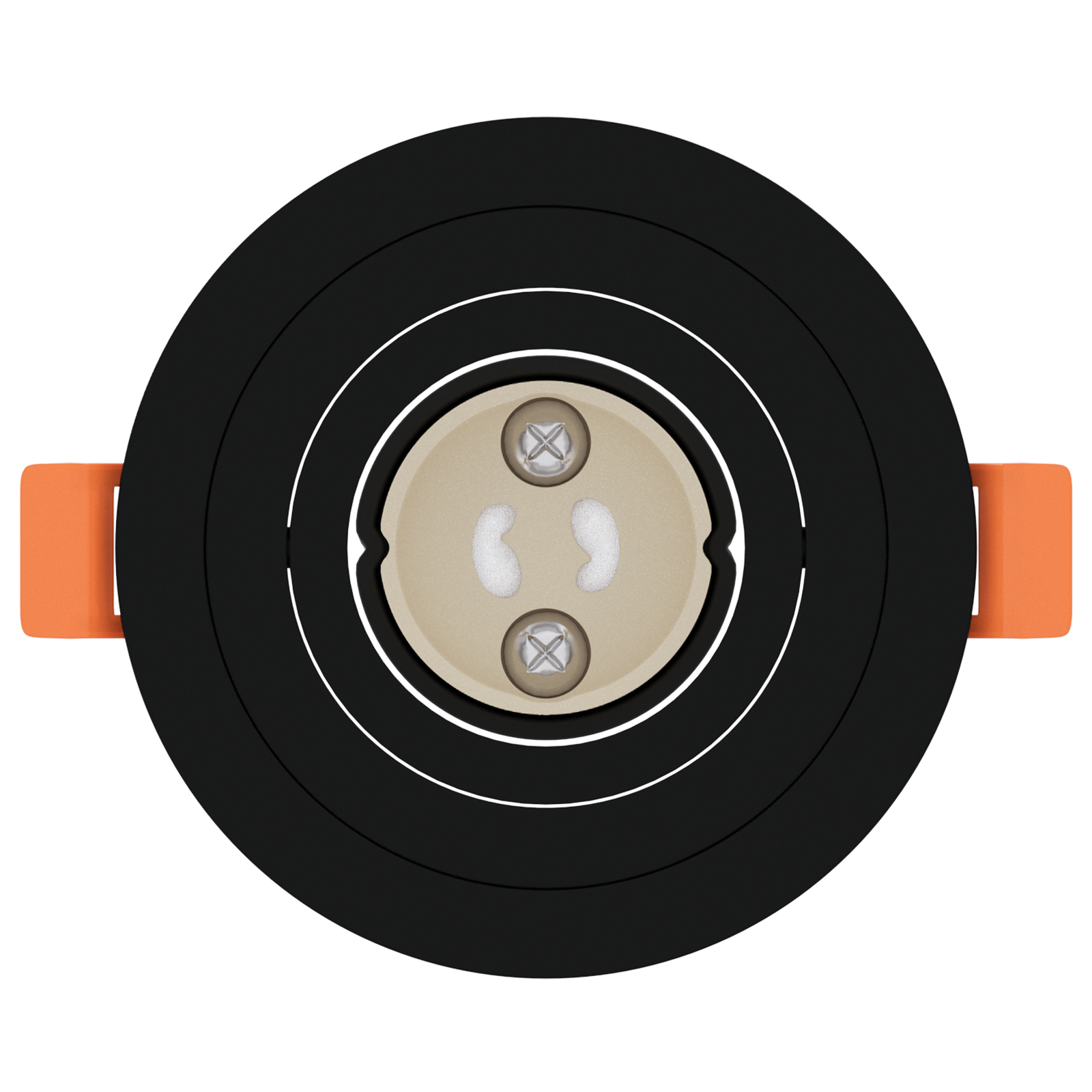 Fari incassati 12 pz Rotondo GU10 Nero Ø91 mm