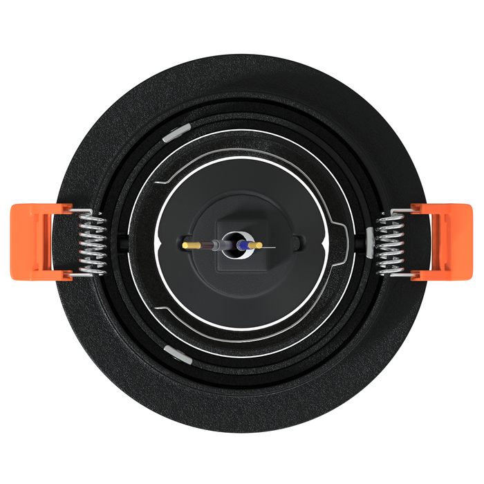 Fari incassati 12 pz Rotondo GU10 Nero Ø91 mm