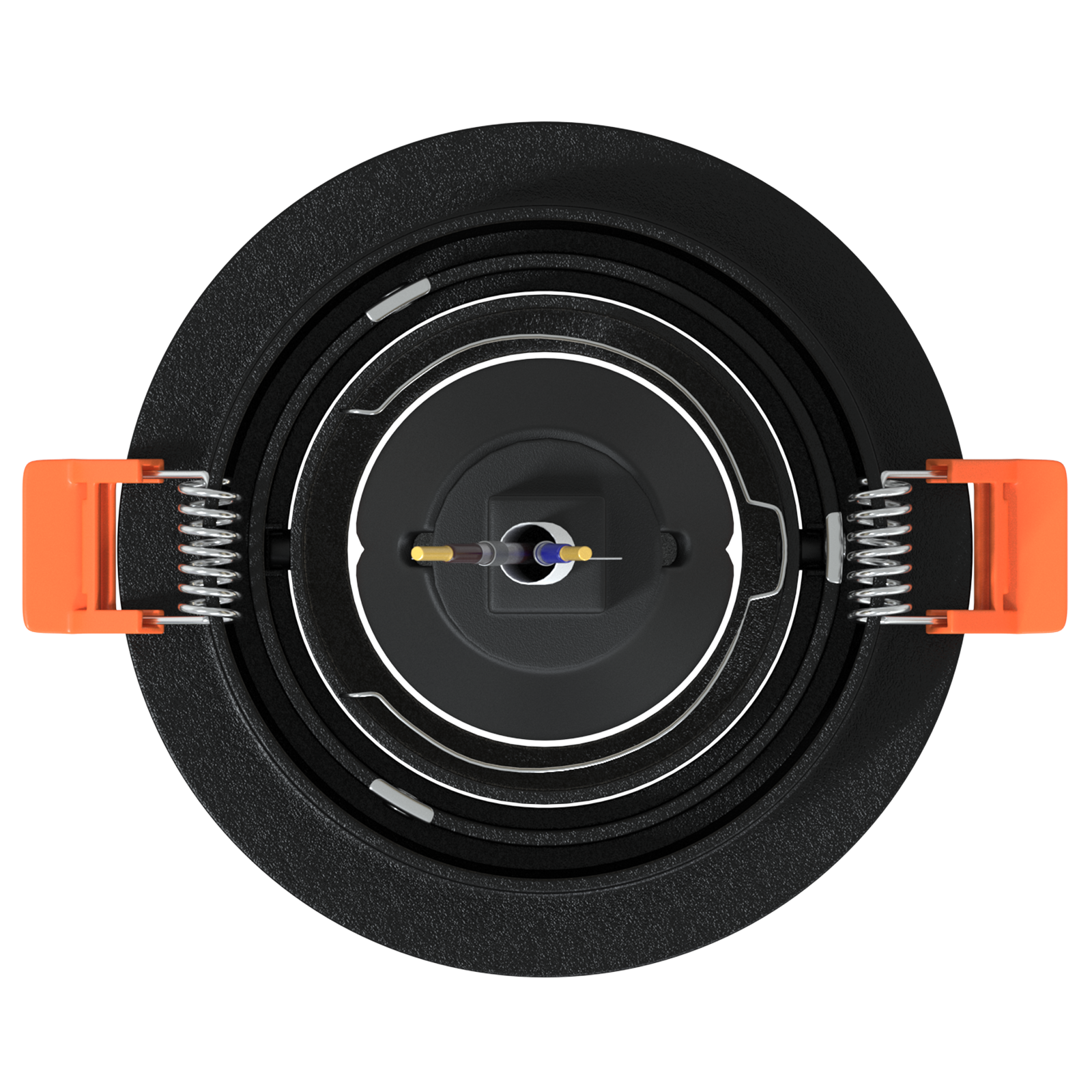 Faretti incassati 24 pz Rotondi GU10 Nero Ø91 mm