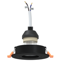 Faretti incassati 24 pz Rotondi GU10 Nero Ø91 mm