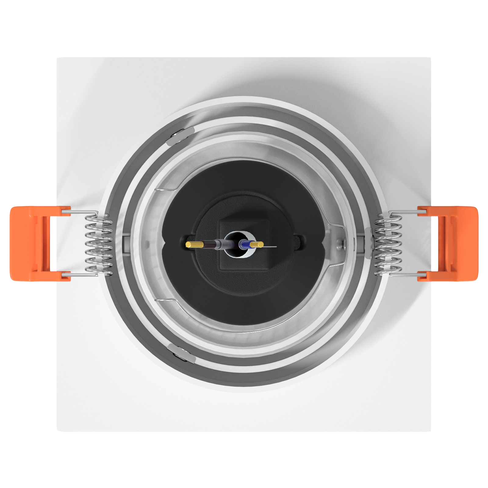 Fari Incassati 6 pcs Quadrato GU10 Bianco 91x91 mm