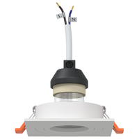 Fari Incassati 6 pcs Quadrato GU10 Bianco 91x91 mm