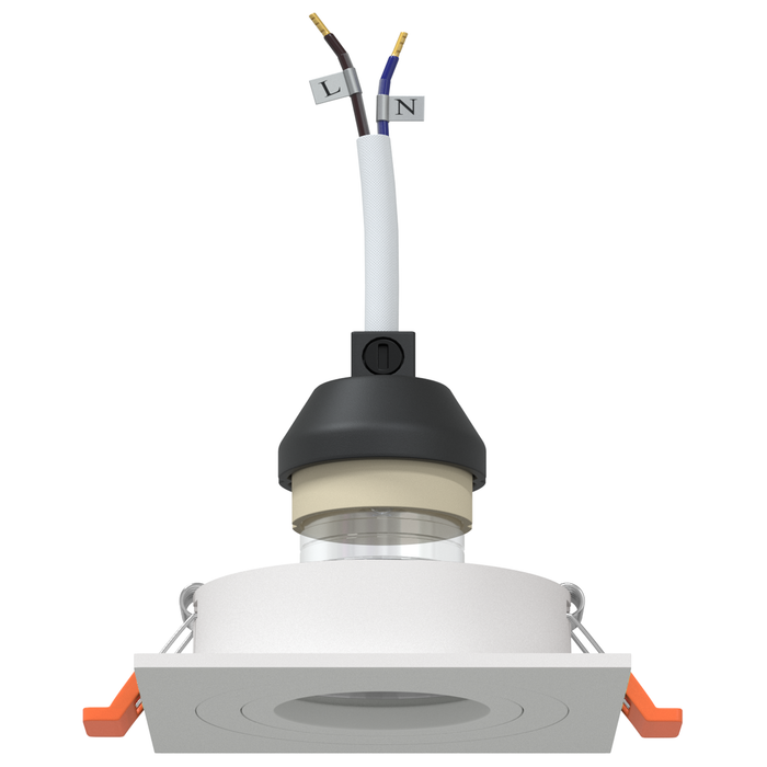 Fari Incassati 6 pcs Quadrato GU10 Bianco 91x91 mm