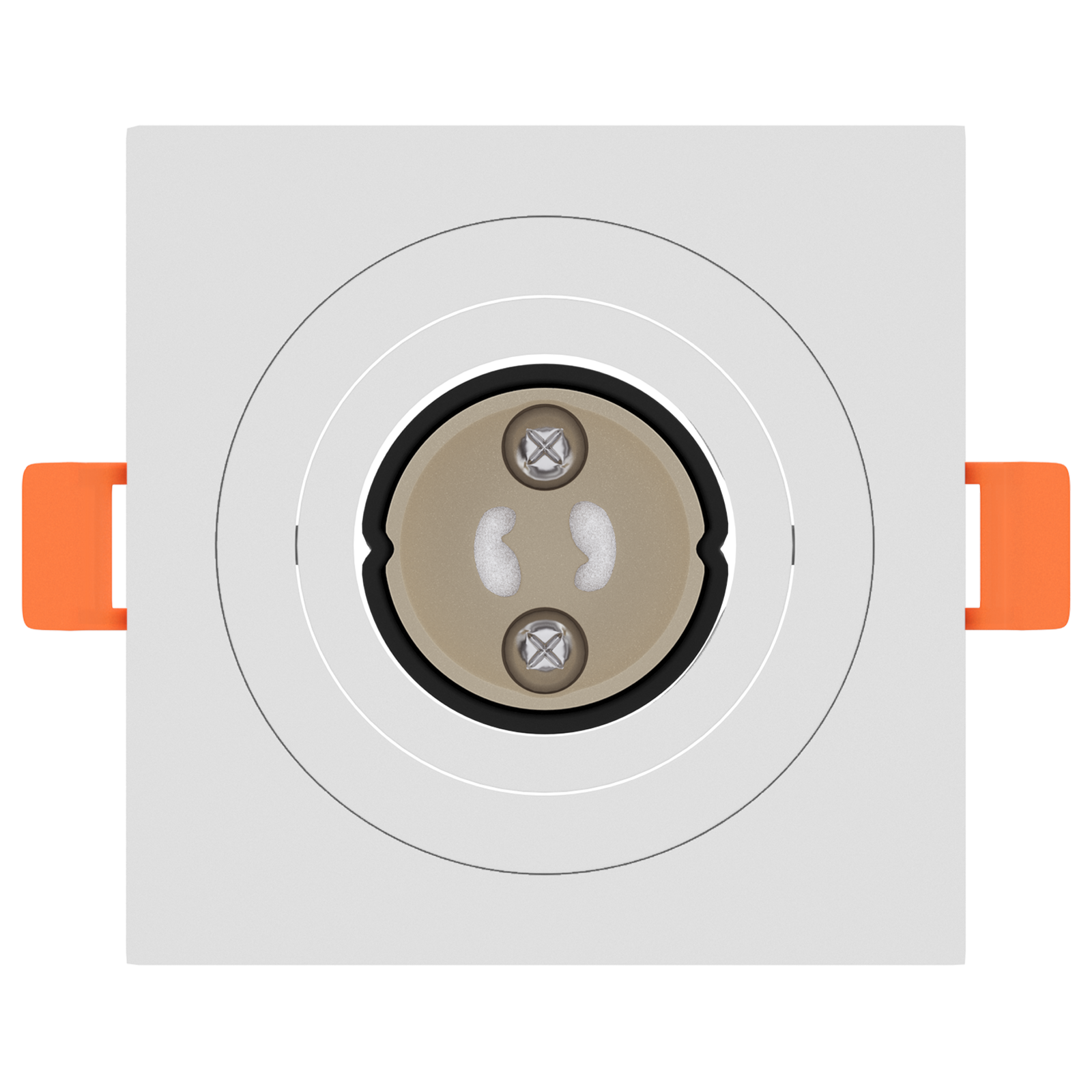 Faretti Incassati 12 pcs Quadrati GU10 Bianchi 91x91 mm