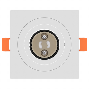 Faretti Incassati 12 pcs Quadrati GU10 Bianchi 91x91 mm