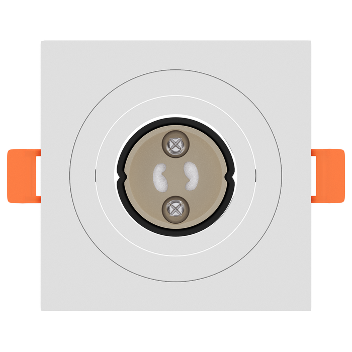 Faretti Incassati 12 pcs Quadrati GU10 Bianchi 91x91 mm