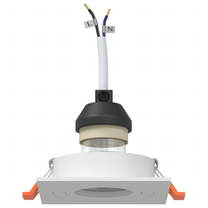 Fari incassati 24 pz Quadrati GU10 Bianchi 91x91 mm