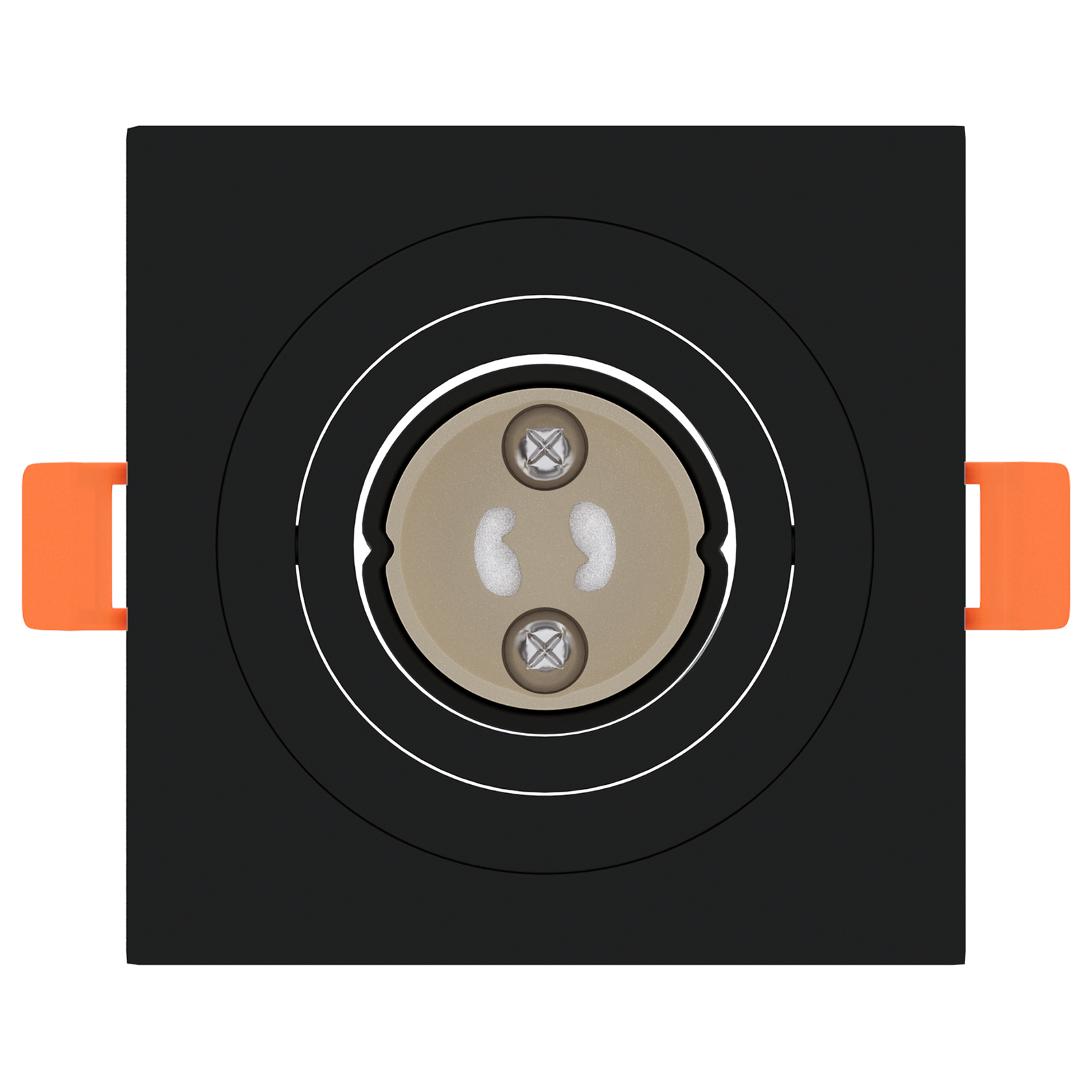 Faretti incassati 12 pz Quadrato GU10 Nero 91x91 mm