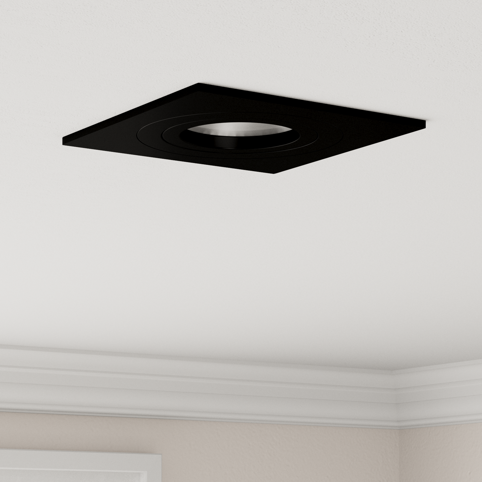 Faretti incassati 12 pz Quadrato GU10 Nero 91x91 mm