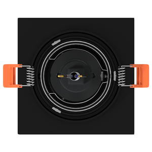 Faretti incassati 24 pz Quadrato GU10 Nero 91x91 mm