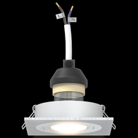 Faretti Incassati 6 pz Quadrati GU10 Argento 91x91 mm