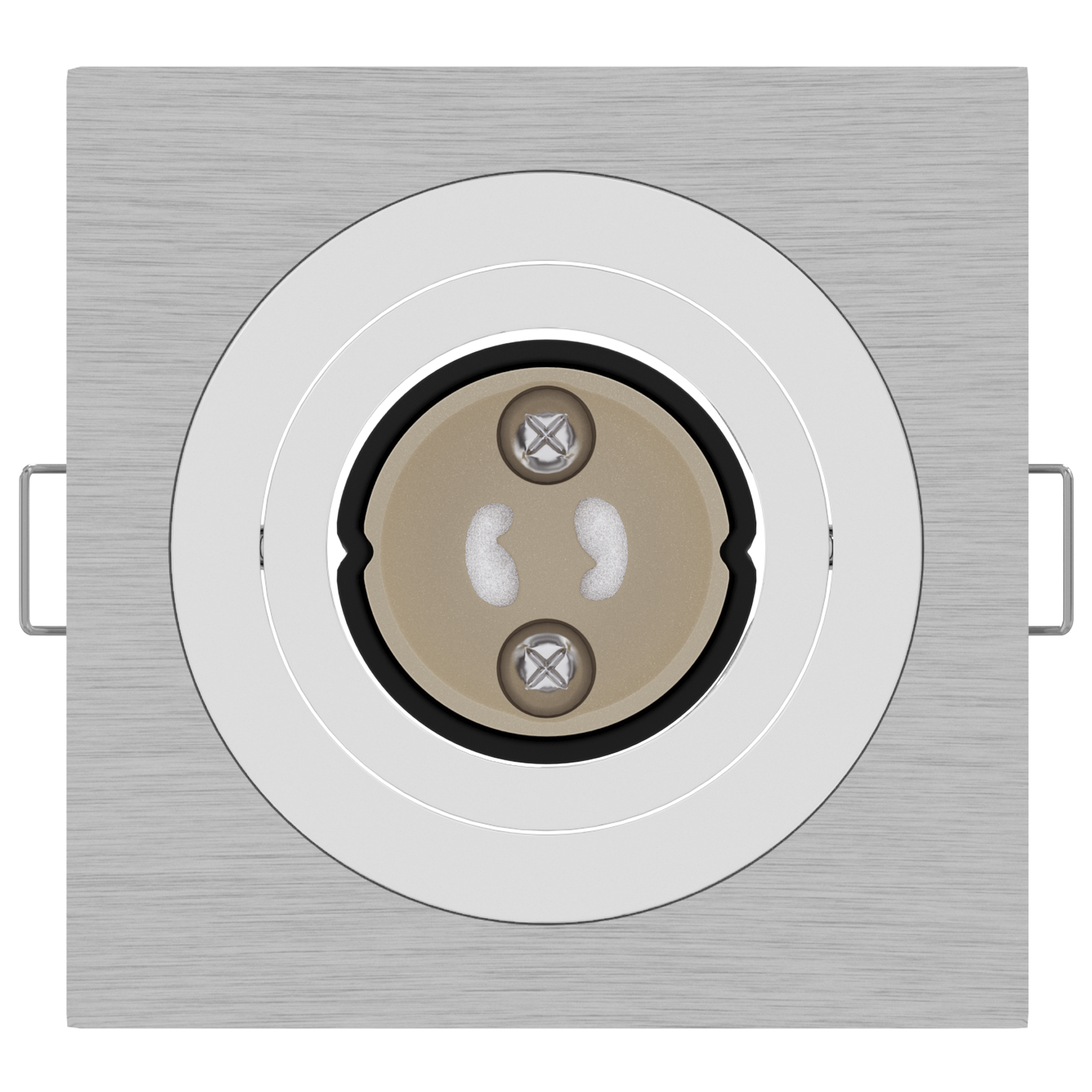 Faretti Incassati 6 pz Quadrati GU10 Argento 91x91 mm