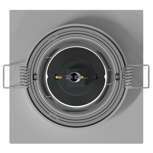 Faretti Incassati 6 pz Quadrati GU10 Argento 91x91 mm