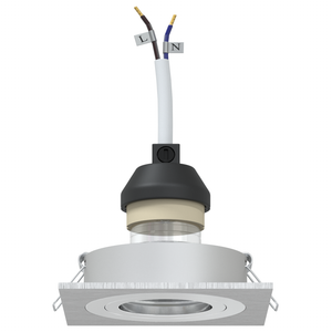 Faretti Incassati 6 pz Quadrati GU10 Argento 91x91 mm