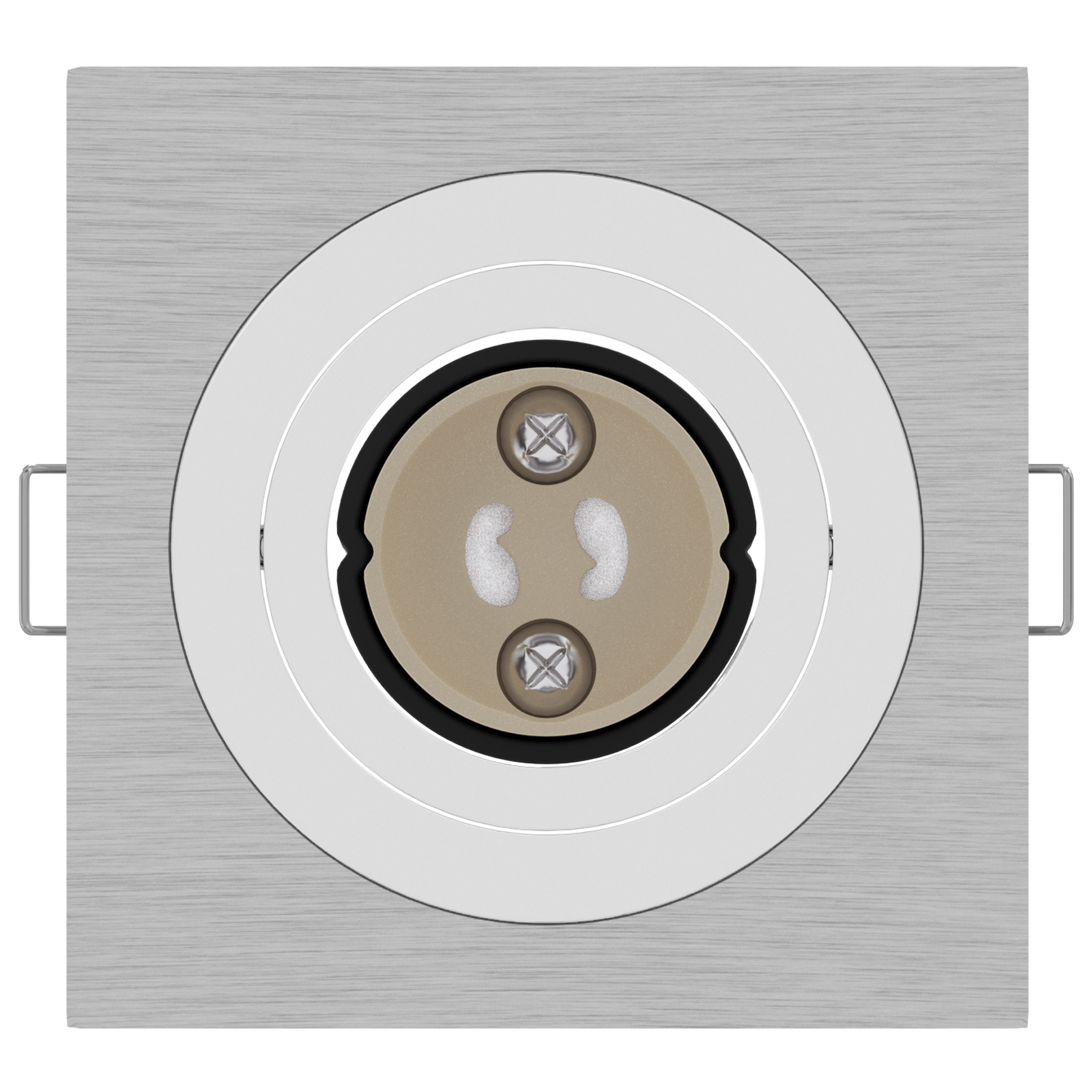 Faretti incassati 12 pz Quadrato GU10 Argento 91x91 mm