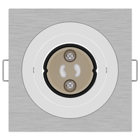 Fari Incassati 24 pz Quadrati GU10 Argento 91x91 mm