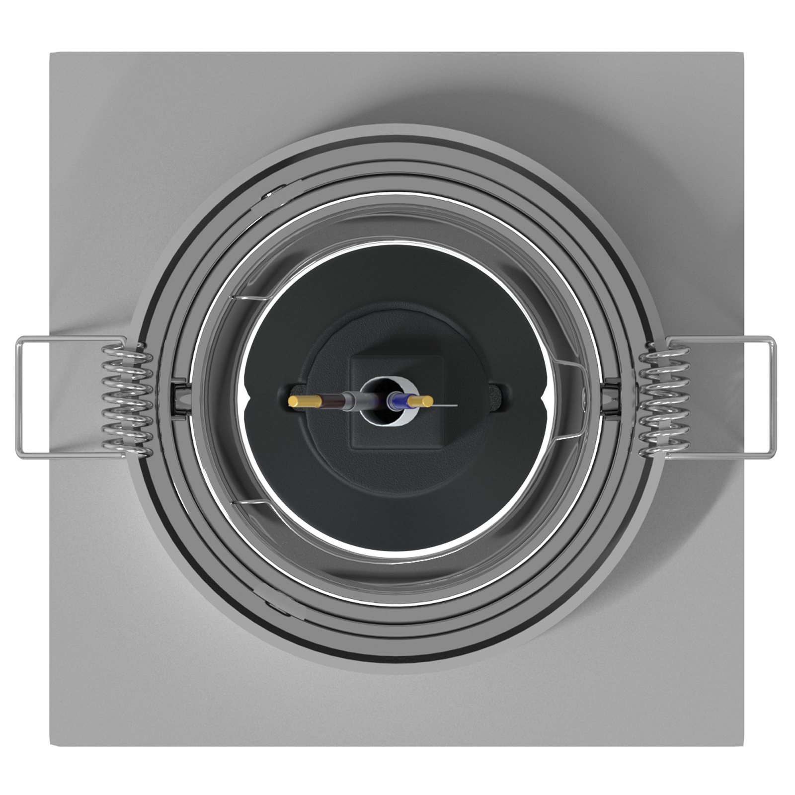 Fari Incassati 24 pz Quadrati GU10 Argento 91x91 mm