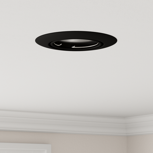 Faretti incassati 6 pezzi Tondo GU10 Nero Ø90 mm Acciaio