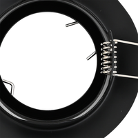 Luci Incassate 24 pz Rotonde GU10 Nere Ø90 mm Acciaio