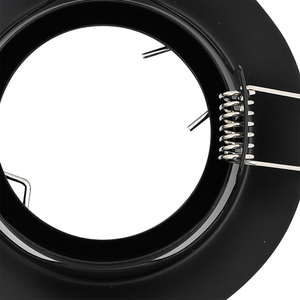 Luci Incassate 24 pz Rotonde GU10 Nere Ø90 mm Acciaio