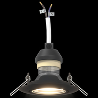 Luci Incassate 24 pz Rotonde GU10 Nere Ø90 mm Acciaio