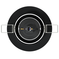 Luci Incassate 24 pz Rotonde GU10 Nere Ø90 mm Acciaio