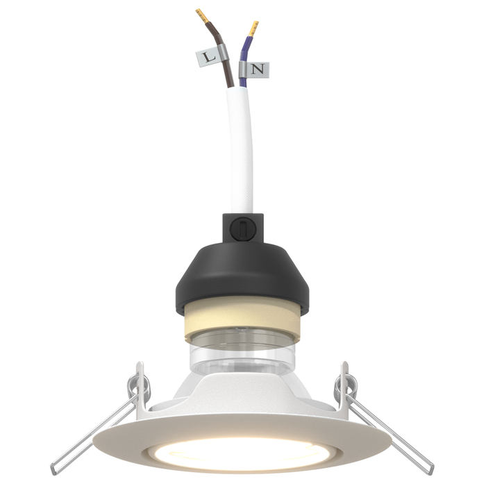 Fari Incassati 6 pcs Rotondi GU10 Bianchi Ø90 mm Acciaio