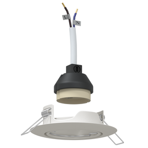 Fari Incassati 6 pcs Rotondi GU10 Bianchi Ø90 mm Acciaio