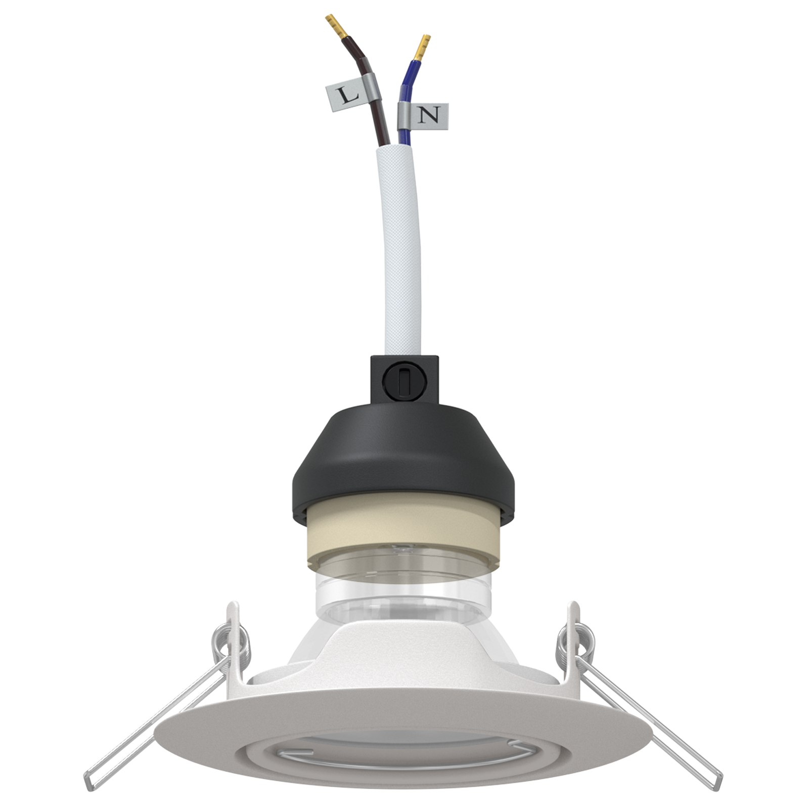 Fari Incassati 6 pcs Rotondi GU10 Bianchi Ø90 mm Acciaio