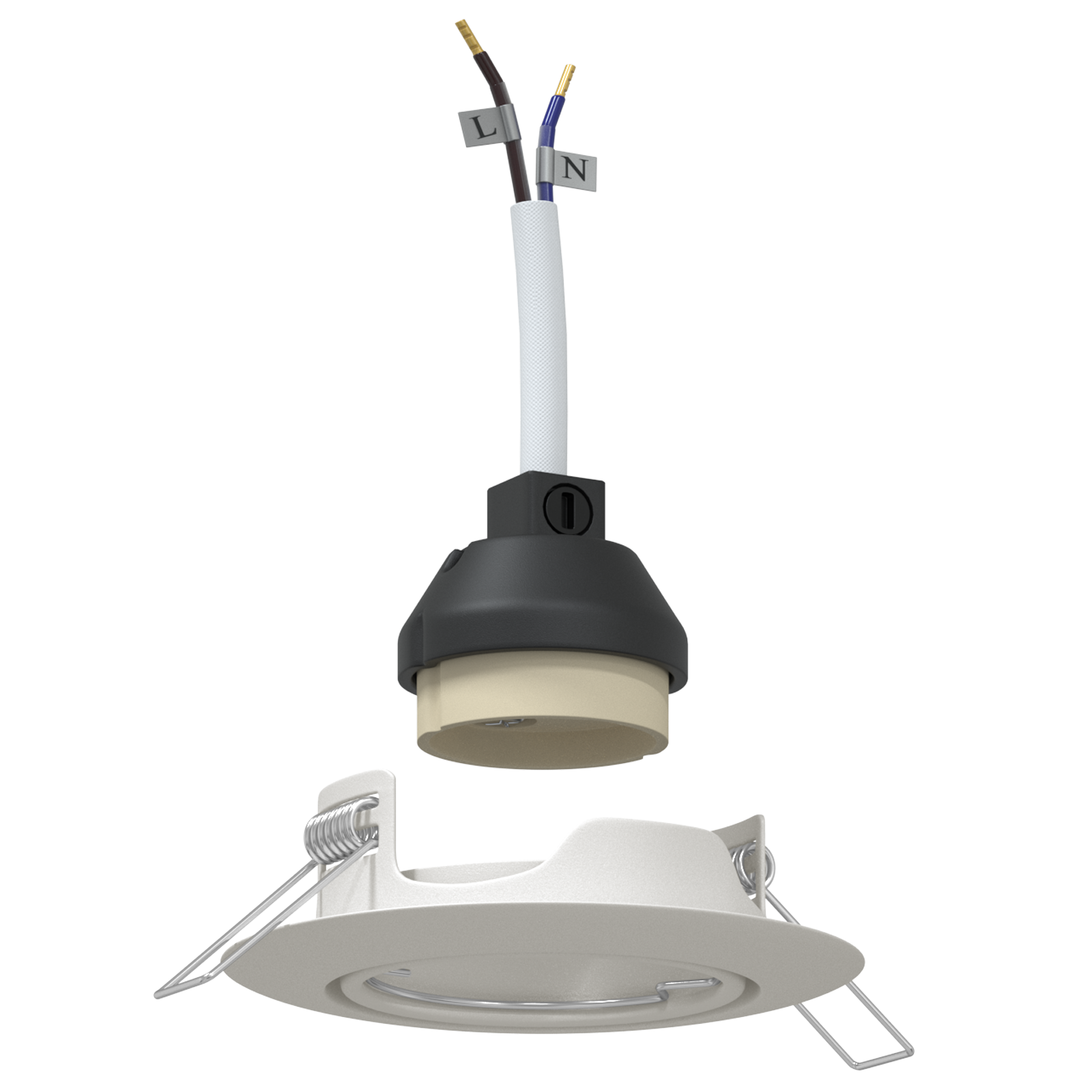 Fari Incassati 12 pezzi Rotondo GU10 Bianco Ø90 mm Acciaio