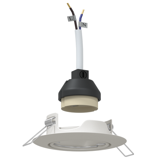 Fari Incassati 12 pezzi Rotondo GU10 Bianco Ø90 mm Acciaio