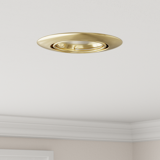 Faretti Incassati 6 pz Rotondi GU10 Oro Ø90 mm Acciaio