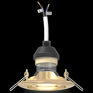 Faretti Incassati 12 pezzi Rotondo GU10 Oro Ø90 mm Acciaio