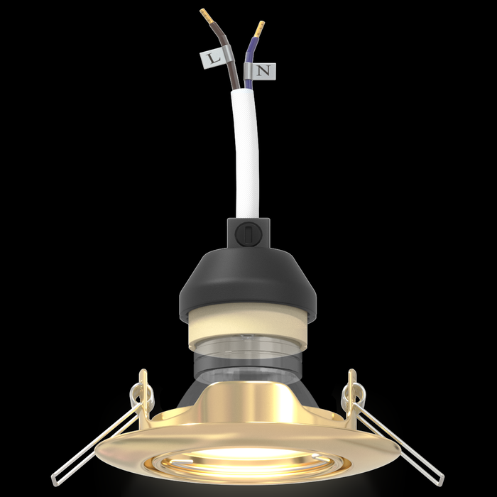 Faretti Incassati 12 pezzi Rotondo GU10 Oro Ø90 mm Acciaio