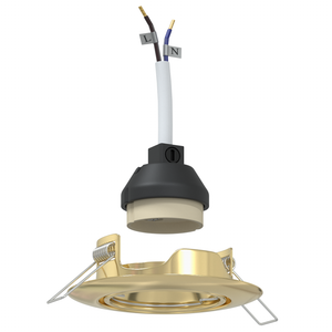 Faretto incassato 24 pcs rotondo GU10 oro Ø90 mm acciaio