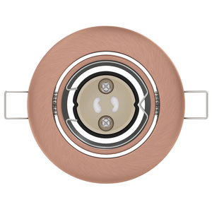 Faretti Incassati 6 pz Rotondi GU10 Rame Ø90 mm Acciaio