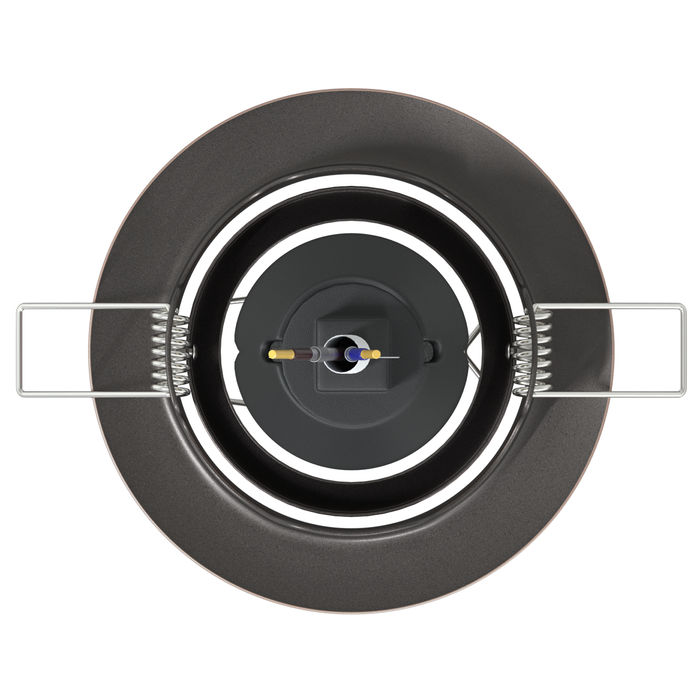 Faretti Incassati 6 pz Rotondi GU10 Rame Ø90 mm Acciaio