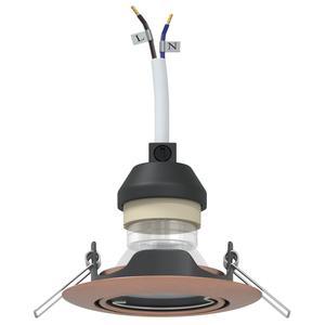 Plafoniere Incassate 12 pezzi Rotondo GU10 Rame Ø90 mm Acciaio