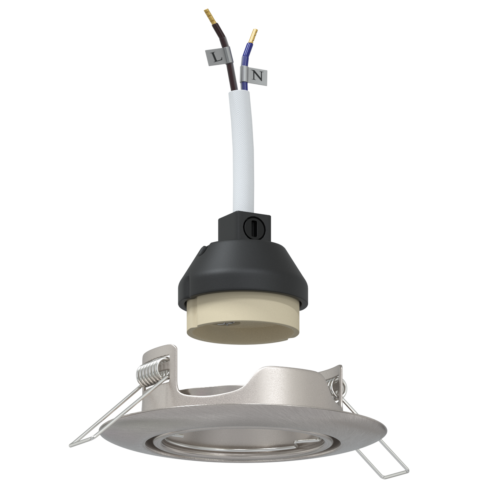 Faretti Incassati 6 pezzi Rotondo GU10 Argento Ø90 mm Acciaio