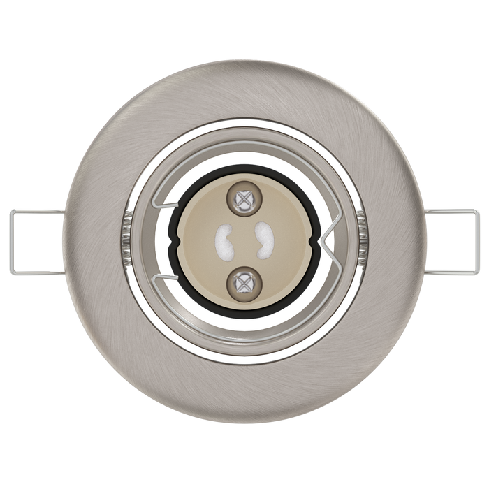 Faretti Incassati 6 pezzi Rotondo GU10 Argento Ø90 mm Acciaio